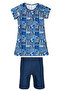 Girl's Short Sleeve Lycra Tights Semi-Covered Swimsuit R5005 Saliha - 2