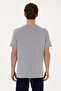 Men's Regular Fit Crew Neck Gray Melange Basic T-Shirt 50297988-Vr086 - 5