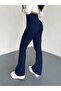 Women's High Waist Gathering Double Pocket Flared Leggings Bootcut/Push up - 2