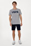 Men's Regular Fit Crew Neck Gray Melange Basic T-Shirt 50297988-Vr086 - 4