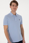 Men's Slim Fit Polo Neck Light Blue Basic T-Shirt 50297984 -Vr003 - 3