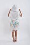 Hooded Pareo Belted Beachwear Peshtemal Underwater Patterned Beach Bathrobe 1 Piece - 3