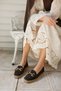 Nazsa Women's Brown Suede Buckle Espadril Sole Loafer Shoes - 2