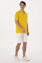 Men's Regular Fit Polo Neck Yellow Basic T-Shirt 50298031-Vr094 - 4