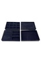 Domestic Production Suede Fabric Black Color Set of 4 Jewelry Stand with Drawer Inside - 4