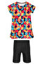 Girl's Short Sleeve Lycra Tights Semi-Covered Swimsuit R5005 Pervin - 4