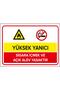 White Warning Sign 35X50Cm