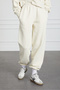 Washed Basic Trousers Beige - 2