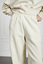 Washed Basic Trousers Beige - 3