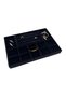 Domestic Production Istanbul Model Suede Fabric Black Color Drawer Inside Jewelry Organizer Table - 3