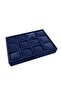 Domestic Production Tokyo Model Suede Fabric Dark Blue 12 Padded Drawer Jewelry Box - 4
