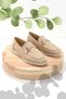 Beige Straw Women's Loafer Shoes01225092628 - 2