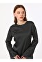 Asymmetrical Cut Satin Hijab Dress - Black - Refka - 5