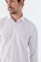 White Comfort Fit Patterned Stretch Fabric Cotton Sports Shirt - 3