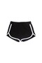 Black Girl's Two Thread Color Ribbed Shorts