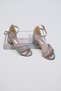 Girls' Evening Dress Shoes Striped Waterstone Silver Graduation-Wedding Heels Children's Evening Dress Shoes