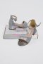 Girls' Evening Dress Shoes Striped Waterstone Silver Graduation-Wedding Heels Children's Evening Dress Shoes - 3