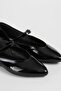 Women's Black Patent Leather Buckle Single Strap Ballerina Shoes Byndglr01 - 6