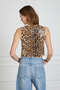 Leopard Patterned Sequined Vest - 4