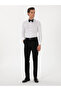 White Slim Fit Cotton Blend Cuffed Tuxedo Shirt 50304049-Vr013 - 4