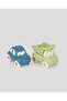 Truck and Car - Green-Turquoise Mini Vehicles