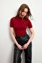 Women's Burgundy Anthracite 2 Pack Short Sleeve Blouse - 3
