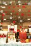 40 Pieces Small Large Red White Snowflakes Christmas Shop Window Sticker - 2