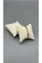 Domestic Production Suede Fabric Cream Color 5 Pieces 8/8 cm Jewelry Pillow