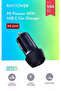 شاحن سيارة RAVPower 20 واط - منفذ PD واحد، USB-C - أسود - 3