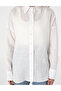 White Oversize Long Sleeve 100% Linen Shirt 50301078-Vr013 - 7