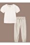 04-10 Years Old Girls Mayoral Beige Pants and Blazer Set - Beige - 2