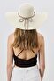 Wide Brim Straw Beach Hat Y25730-01 Cream - 3