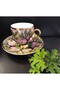 Porcelain Hand Painted Alti Ki̇Şi̇Li̇K Coffee Fi̇Ncan Set - 7