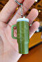 Thermos Keychain Khaki Green / Silver Chain - 3