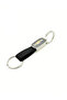 Leather / Steel Keychain with Logo, Steel Keychain