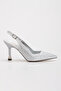 Stylish Heeled Stone Embroidered Evening Dress Shoes and Bag Set - 5