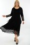 Stylish and Comfortable Dress with Lace Detail on Sleeve and Hem, Long Sleeve and Pocket - 3
