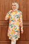 Patterned Hijab Viscose Tunic 11580Dsn - 2