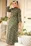 Polka Dot Patterned Khaki Hijab Dress 279065Hk - 2