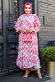 Pink Patterned Hijab Tunic - 10329P