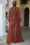 Bead Embroidered Tile Hijab Evening Dress 25882Krmt - 6