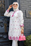 13821MU Model Patterned Plum Hijab Tunic - 4