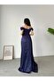 Off-Shoulder Draped Evening Dress - 4