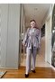 Roza Buttoned Imported Woven Fabric Shirt Double Suit Mink - 7