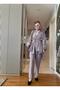 Roza Buttoned Imported Woven Fabric Shirt Double Suit Mink - 6