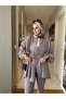 Roza Buttoned Imported Woven Fabric Shirt Double Suit Mink - 3