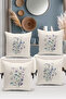 Flower Spring Series Double Sided Digital Printed Set of 4 Throw Pillow Cases (Spring) - 2