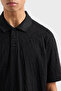 Embossed Logo Printed 100% Cotton Regular Fit Buttoned Polo Neck t Shirt Men's Polo - 4