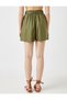 Linen Shorts with Pockets and Belt - 4