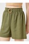Linen Shorts with Pockets and Belt - 5